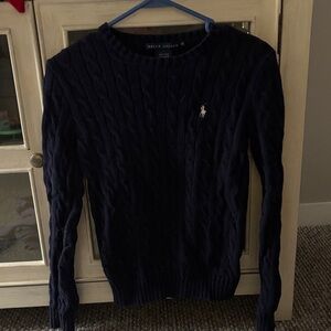 Ralph Lauren Dark Blue Cable Knit Pullover